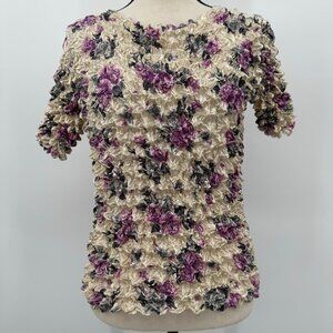 vintage f.c. popcorn floral top